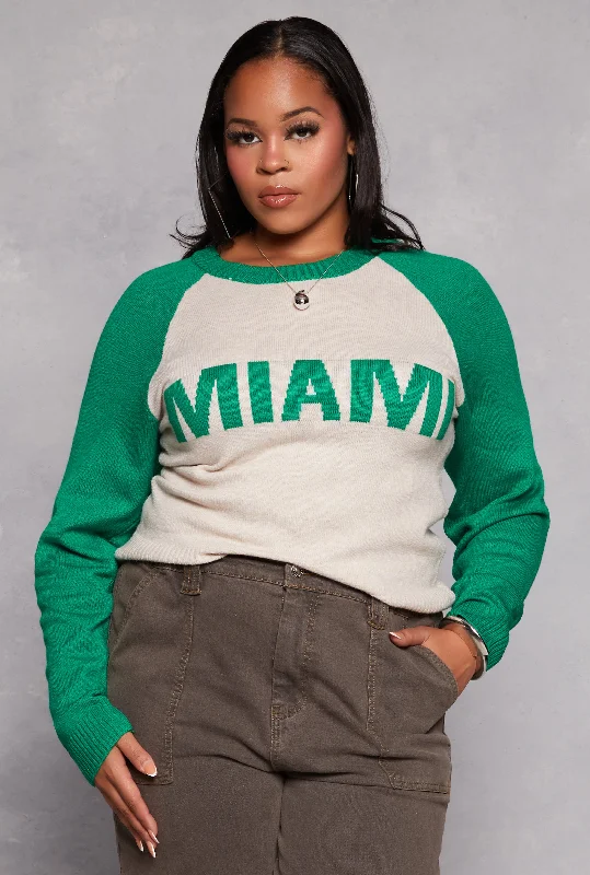 Plus Size Miami Raglan Sweater