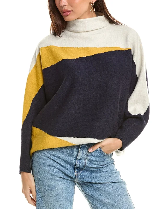 Maronie Mock Neck Dolman Wool-Blend Sweater