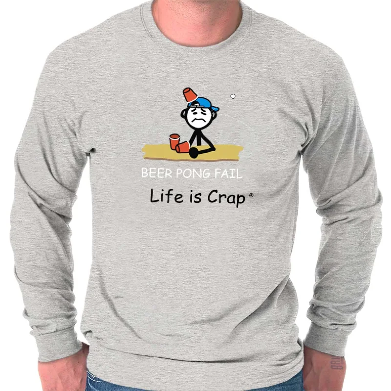 Beer Pong Fail Long Sleeve Tee